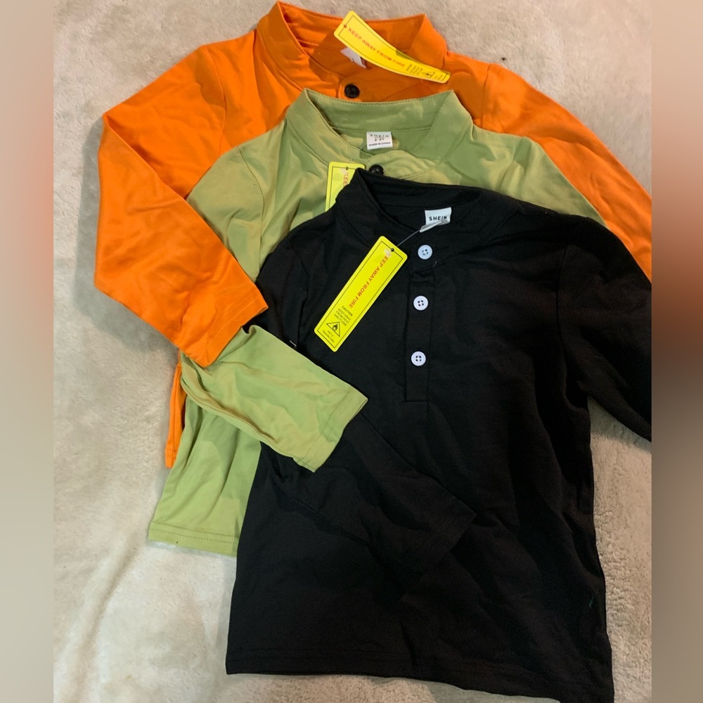 SHEIN Kids LS Polo Tops Size 2-3y
